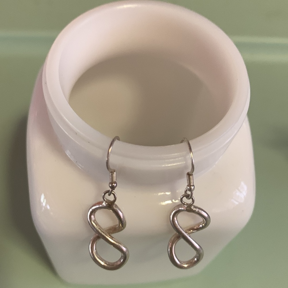 Infinity Sterling Silver Dangle Earrings - image 3
